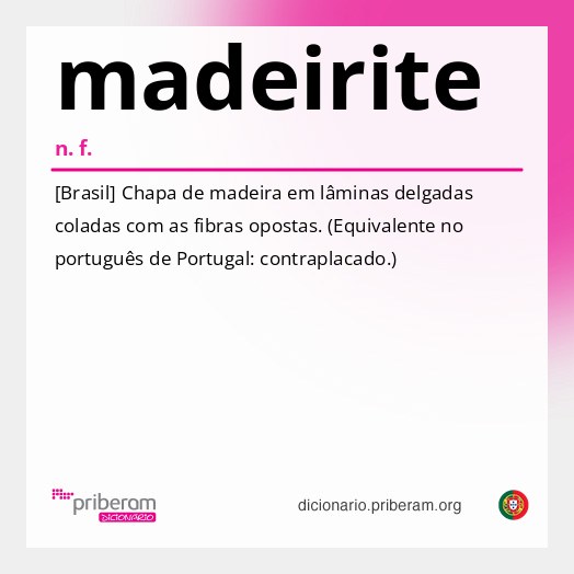Significado de madeirite