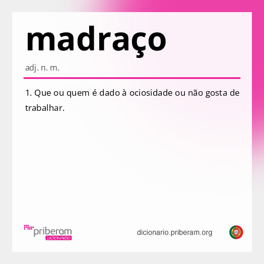 Significado de madraço