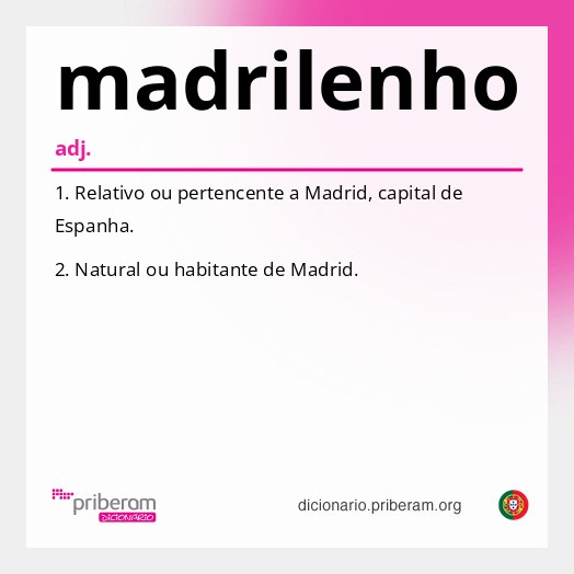 Significado de madrilenho