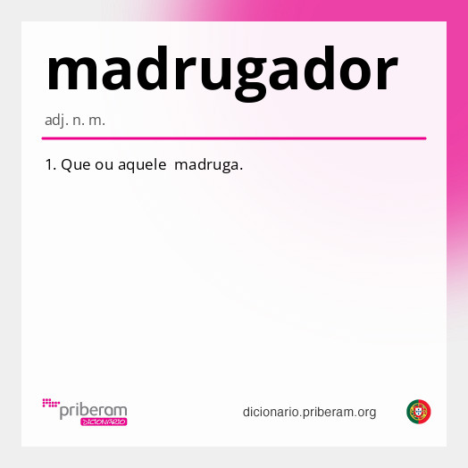 Significado de madrugador