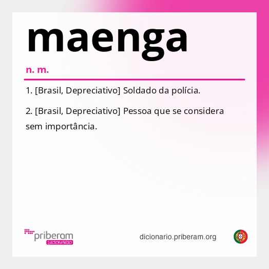 Significado de maenga