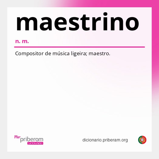 Significado de maestrino