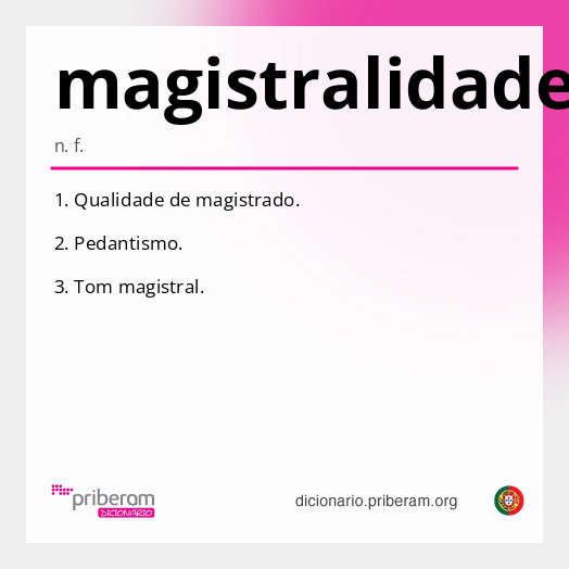 Significado de magistralidade