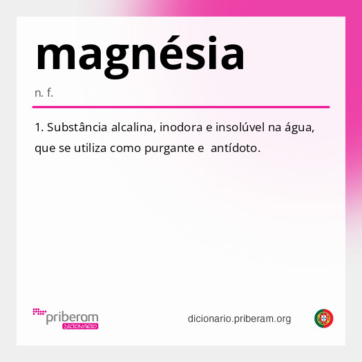 Significado de magnésia