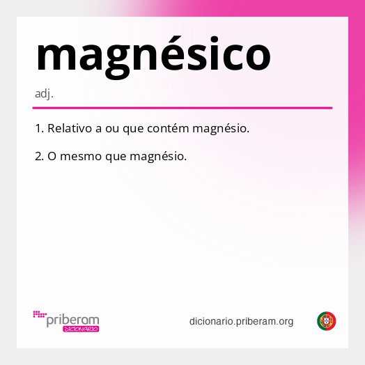 Significado de magnésico