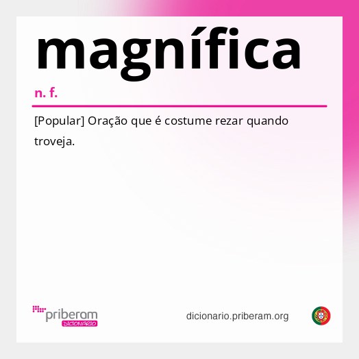 Significado de magnífica