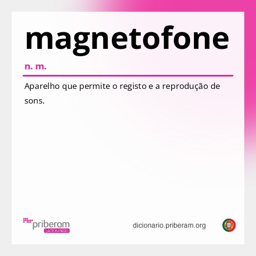 Significado de magnetofone