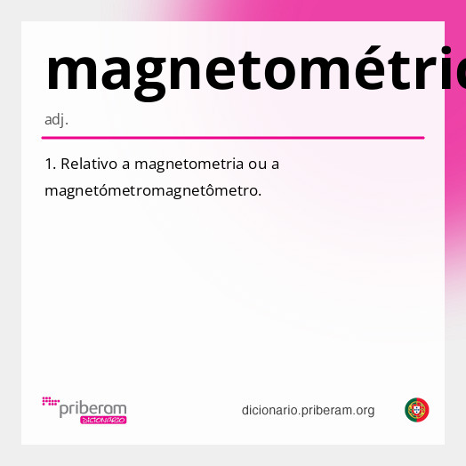 Significado de magnetométrico