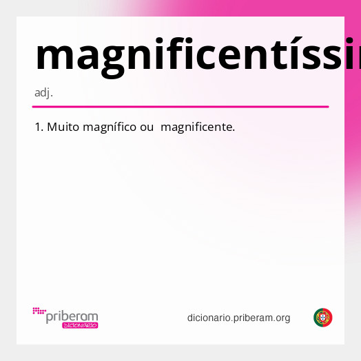Significado de magnificentíssimo