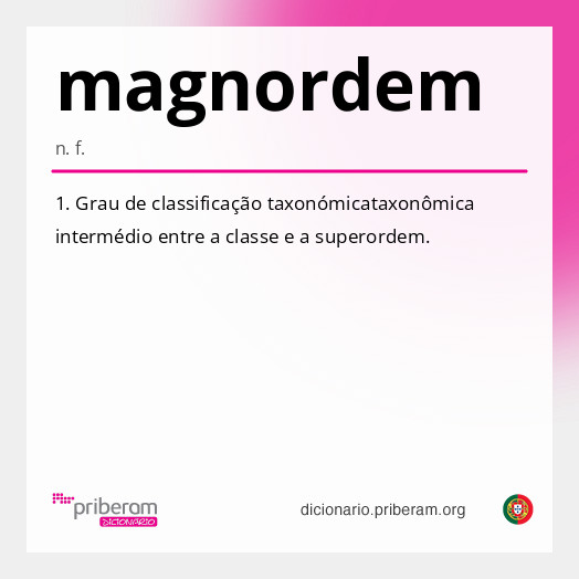 Significado de magnordem
