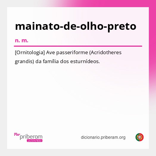 Significado de mainato-de-olho-preto