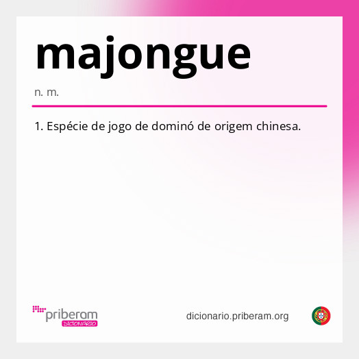 Significado de majongue