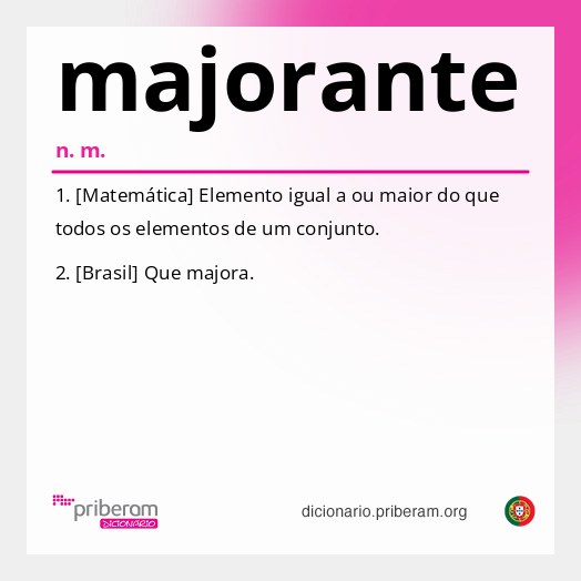 Significado de majorante