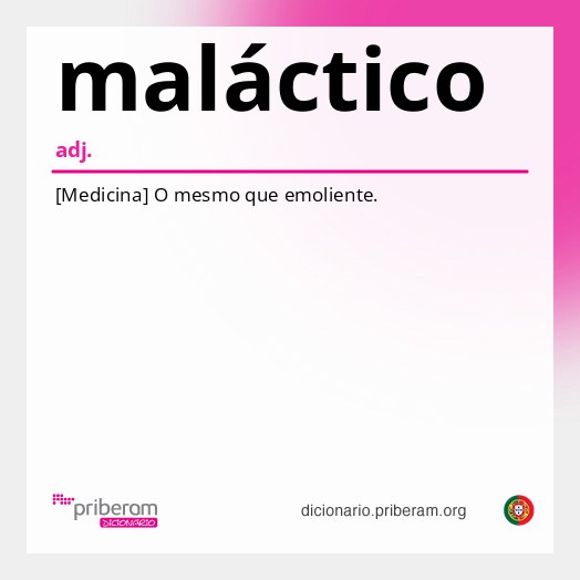 Significado de maláctico