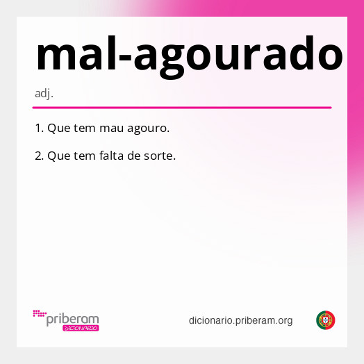 Significado de mal-agourado