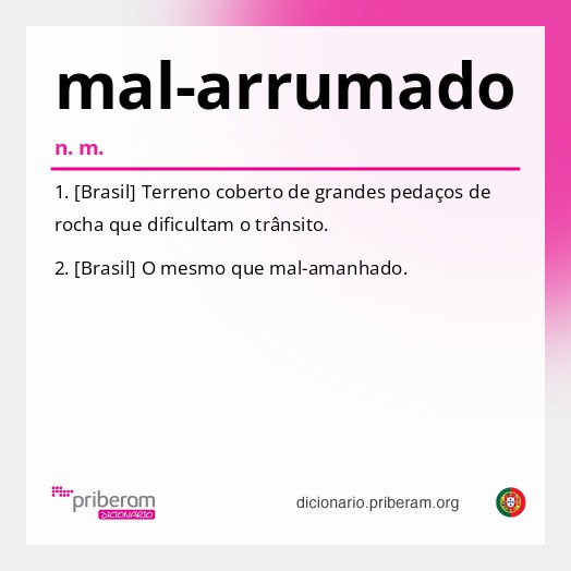 Significado de mal-arrumado