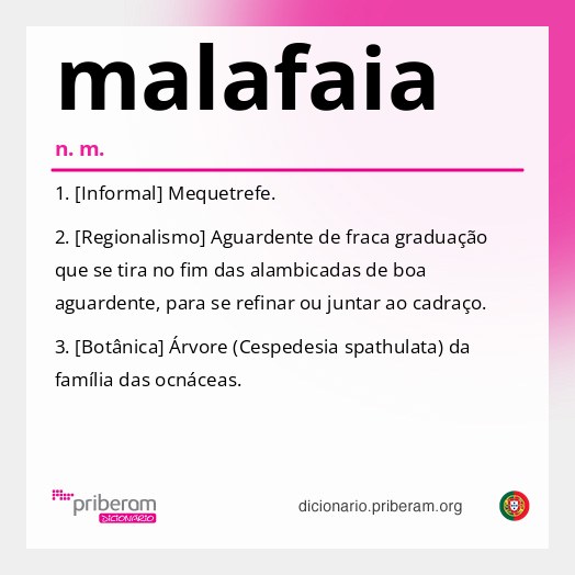 Significado de malafaia