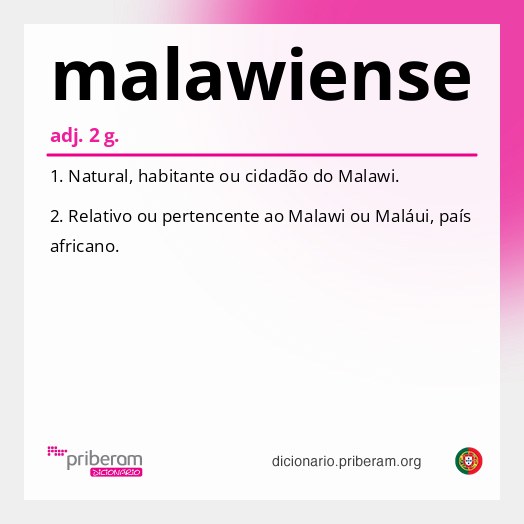 Significado de malawiense