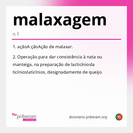 Significado de malaxagem