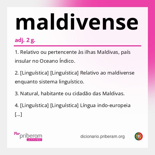 Significado de maldivense