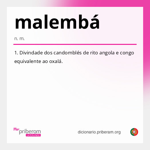 Significado de malembá