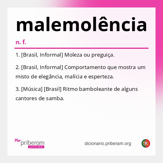 Significado de malemolência