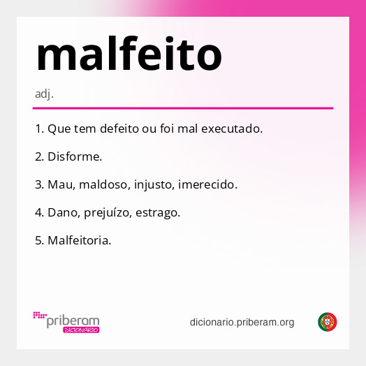 Significado de malfeito