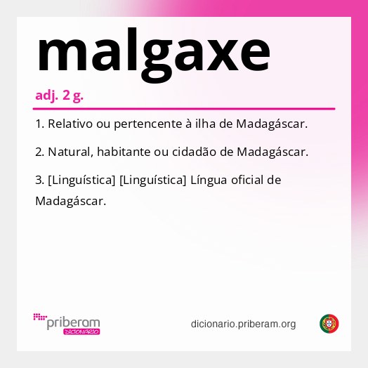 Significado de malgaxe