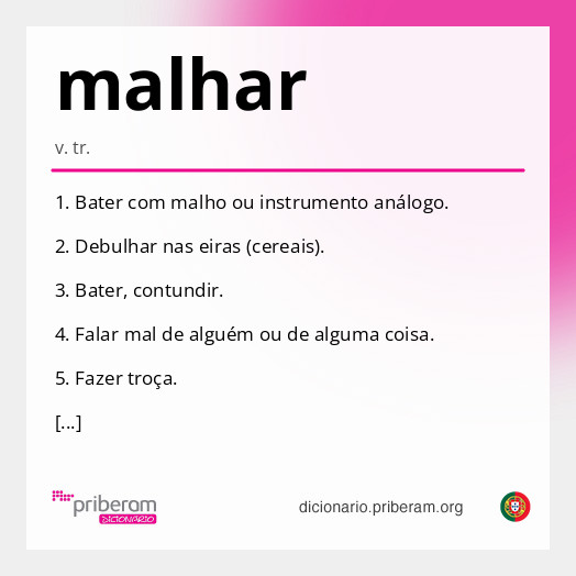 Significado de malhar
