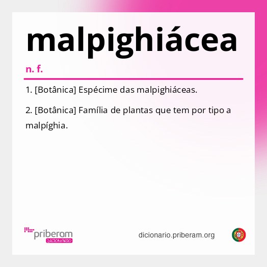 Significado de malpighiácea