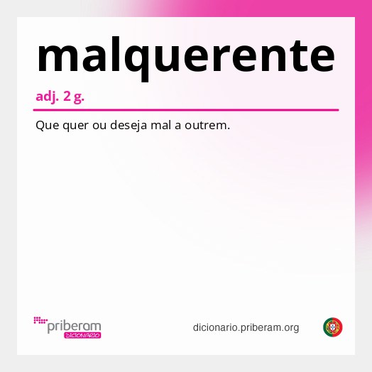 Significado de malquerente