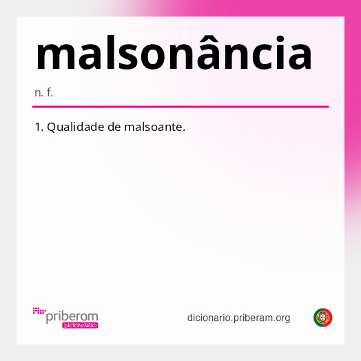 Significado de malsonância