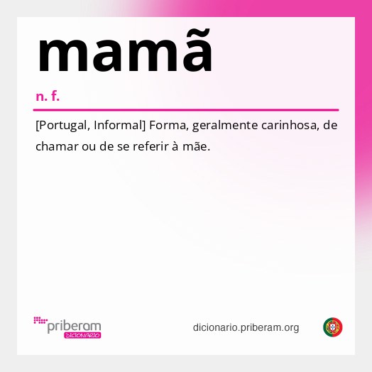 Significado de mamã
