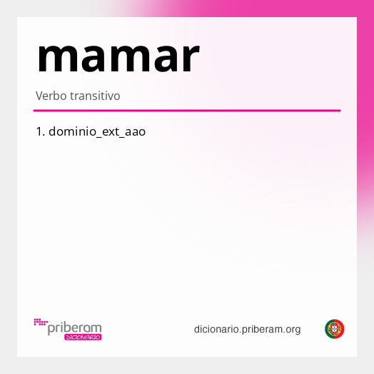 Significado de mamar