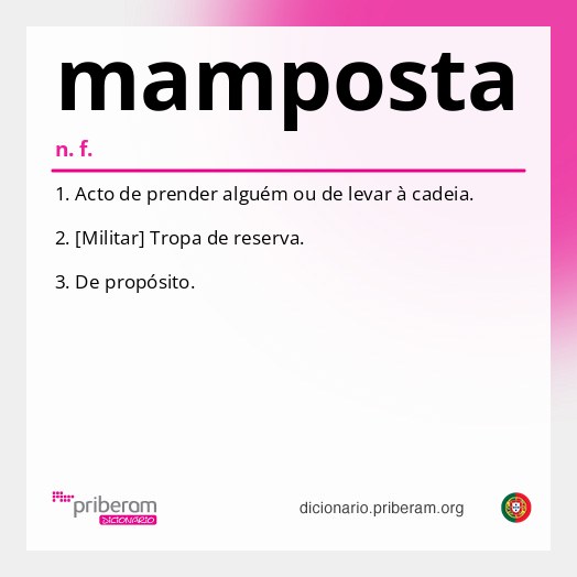 Significado de mamposta