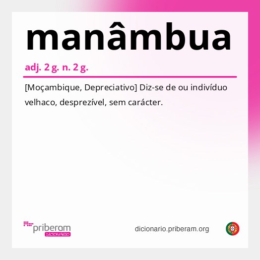 Significado de manâmbua