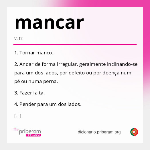 Significado de mancar