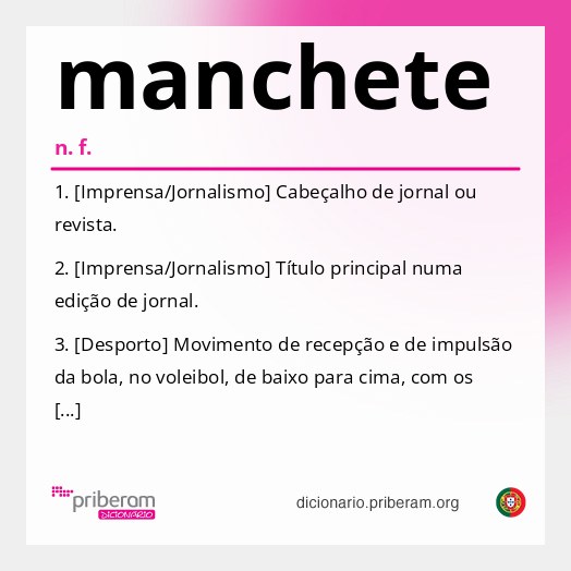 Significado de manchete