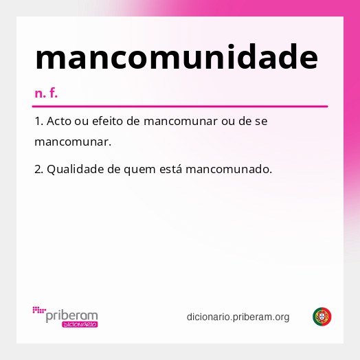 Significado de mancomunidade