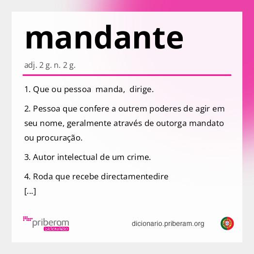 Significado de mandante