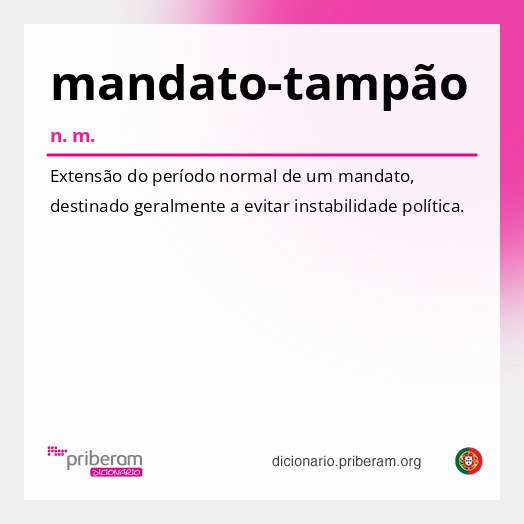 Significado de mandato-tampão