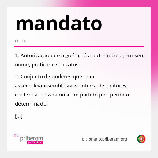 Significado de mandato