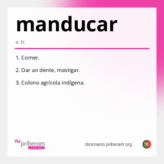 Significado de manducar