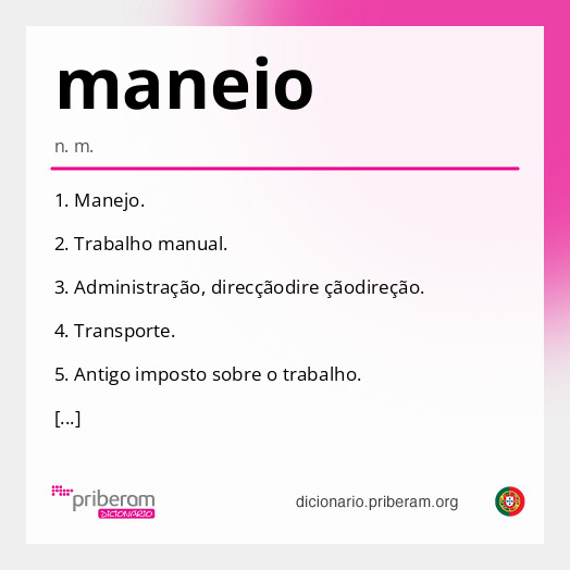 Significado de maneio