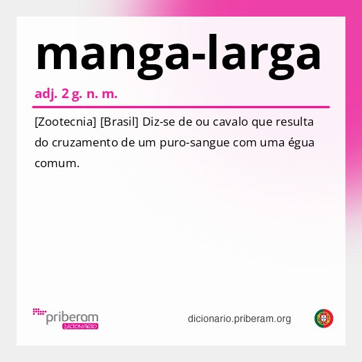Significado de manga-larga