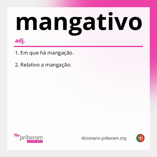Significado de mangativo