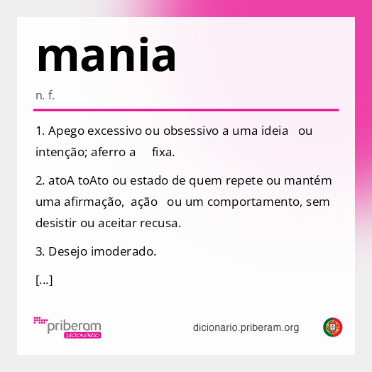 Significado de mania