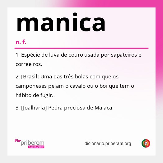 Significado de manica