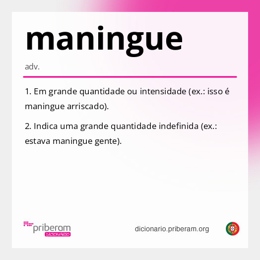 Significado de maningue