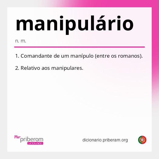 Significado de manipulário
